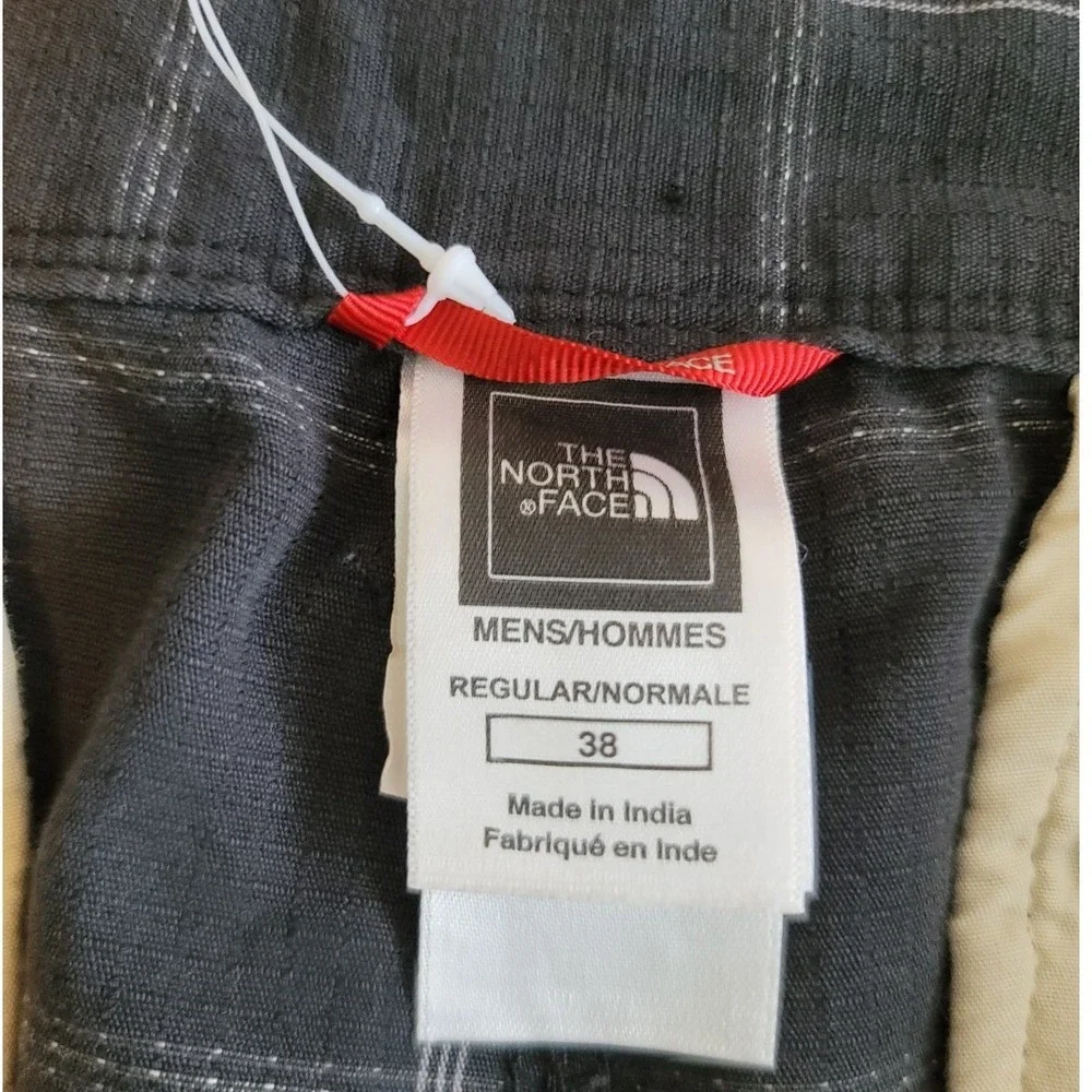 NWT The North Face Tekware Gird Shorts UPF 50 Gray Plaid Mens 38 Sporty Golf